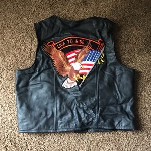 Men’s Leather Harley Davidson Vest